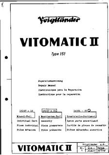 Voigtlander Vitomatic 2 manual. Camera Instructions.